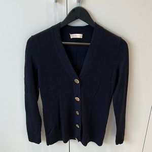 Tory Burch size small navy cardigan